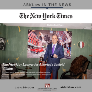 image showing New York Times intro to article on Arthur Aidala